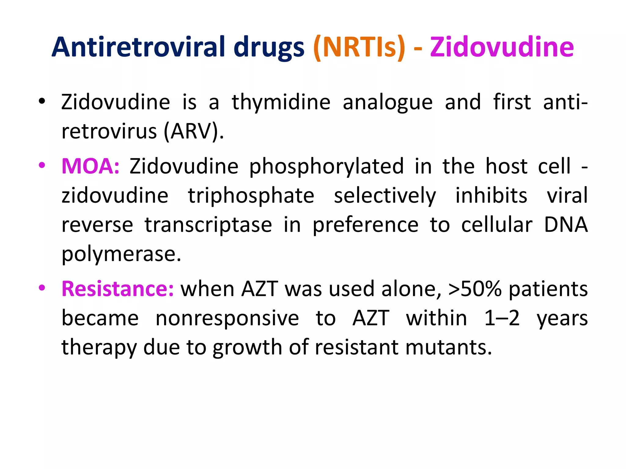 Antiretroviral drugs | PPTX