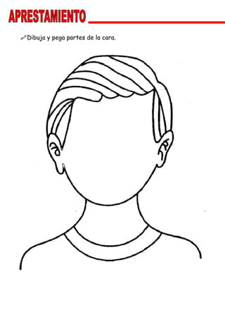 Dibuja y pega partes de la cara.
 