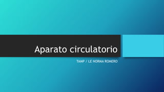 Aparato circulatorio
TAMP / LE NORMA ROMERO
 