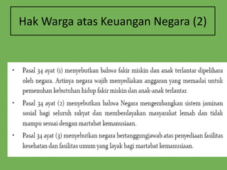 Hak Warga atas Keuangan Negara (2)
 