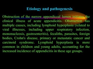 Pathology Of Acute Appendicitis Its Etiology Morphology