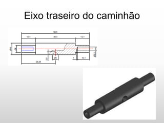 Eixo traseiro do caminhão
 