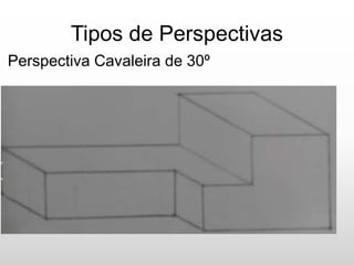 Tipos de Perspectivas
Perspectiva Cavaleira de 30º
 