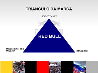 TRIÂNGULO DA MARCA RED BULL MARKETING MIX MISSAÕ IMAGE MIX IDENTITY MIX 
