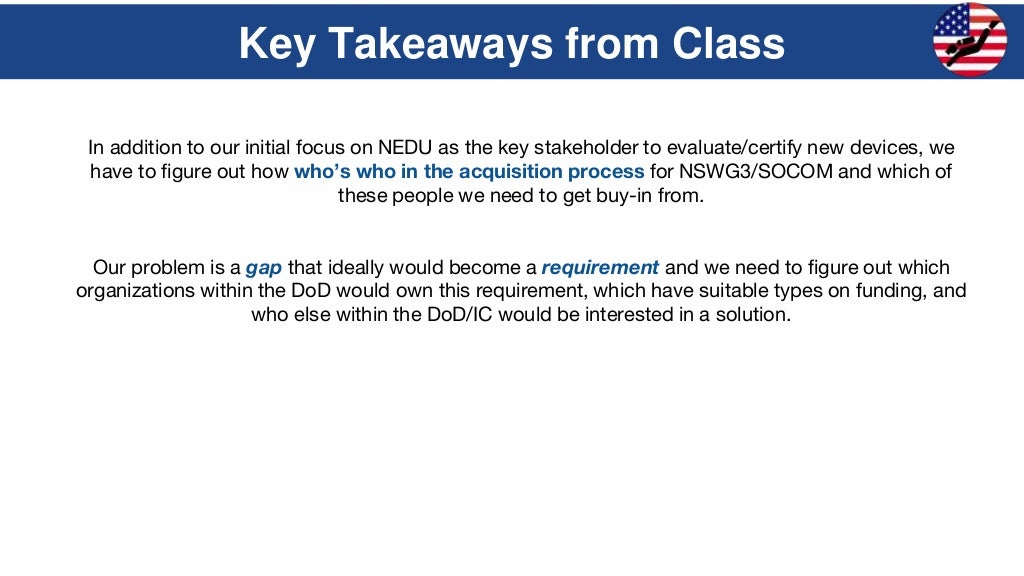 Key Takeaways from Class In