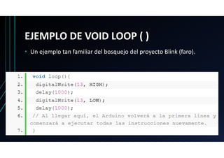 ARDUINO TIPOS VOID LOOP VOID SETUP SINTAXIS VARIABLES | PDF