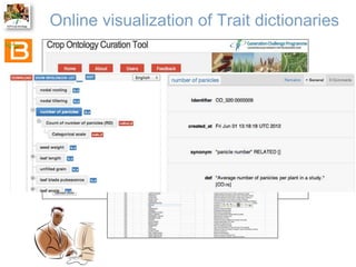 The Crop Ontology: a resource for enabling access to breeders’ data 
