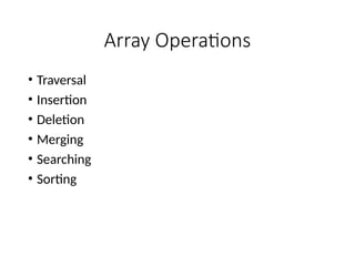 2 ARRAY OPERATIONS using C programming.pptx
