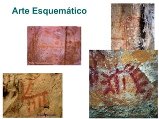 Arte Esquemático Portell de les Lletres (Tarragona))‏ El Bacinete (Cádiz)‏ Peña Pascuala (Cuenca)‏ 