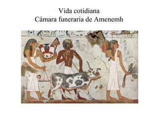 Vida cotidiana
Cámara funeraria de Amenemh
 
