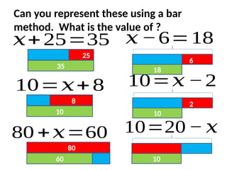 2a Solving Equations Bar Method.pkdkdmptx | PPTX