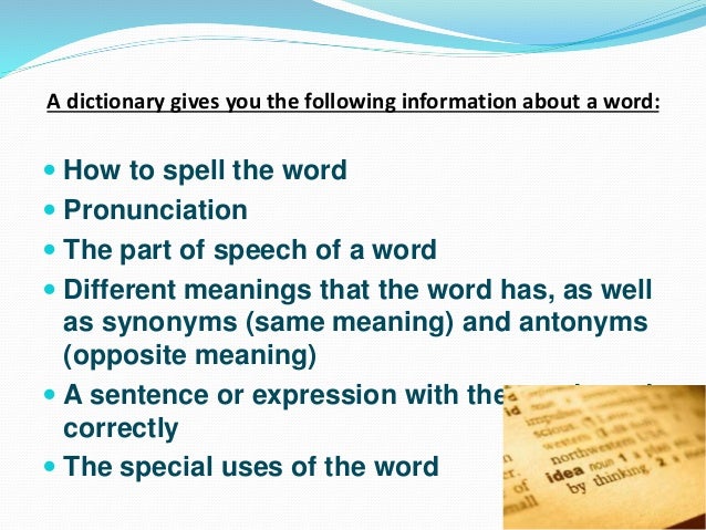 How to use a dictionary