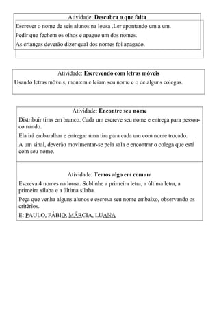 Alfabetizaçao Quebra Cabeça Atividades Suzano Adriana Silva PDF