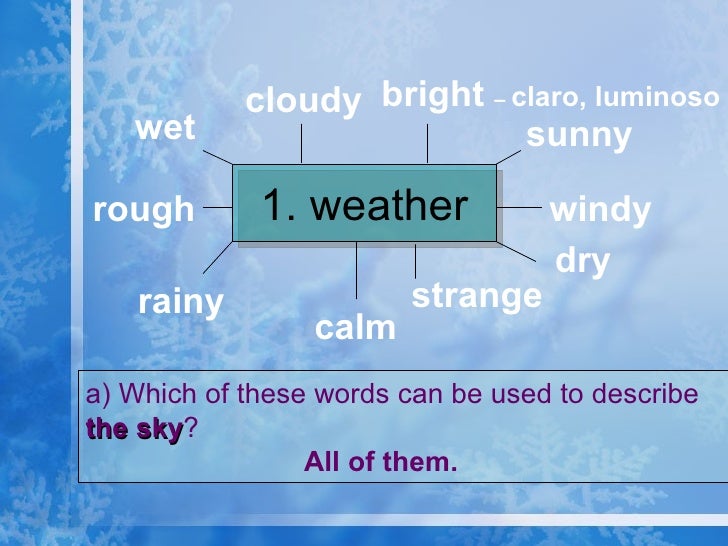 words that describe weather
