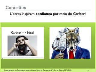 CETADEB
Departamento de Teologia da Assembleia de Deus de Caçapava-SP - Curso Básico CETADEB 3
 