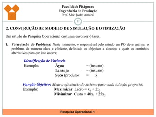 61. O MODELO NO PROCESSO DE DECISÃOQuando os gerentes se vêem diante de uma situação  na qual uma decisão deve ser tomada, duas opções se apresentam:USO DA INTUIÇÃO: Quando não existiam estratégias matemáticas nem maneiras adequadas de fazer aquisição de dados, além do difícil acesso a computadores para o processamento de dados, era o que mais se fazia em ambientes gerenciais; USO DA MODELAGEM: Com o advento da informática e das tecnologias de “chão-de-fábrica”,  esta alternativa se tornou uma grande aliada no processo de tomada de decisão.IntuiçãoMétodo CientíficoMelhores Resultados