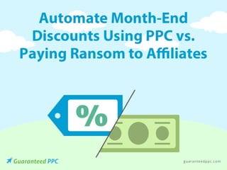 Automate Month End Discounts Using PPC vs. Paying Ransom to Affiliates
