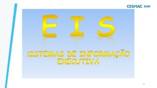 24/08/2023
E I S
SISTEMAS DE INFORMAÇÃO
EXECUTIVA
57
 
