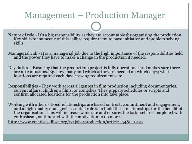 graphics designer 2 management production manager nature of role - Responsibilities Of A Production Manager graphics designer 2 management production manager nature of role - Responsibilities Of A Production Manager