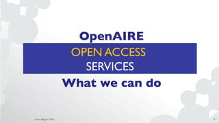  OpenAire Sessions - An Open Knowledge & Research Information Infrastructure