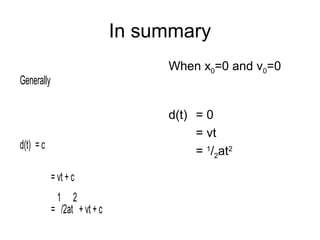 2b. motion in one dimension | PPT