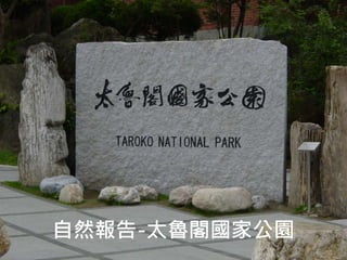 自然報告-太魯閣國家公園
 