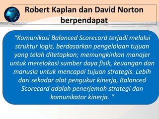 Fungsi, Hubungan Sebab-Akibat dan Indikator Balanced Scorecard | PPTX