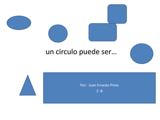 un circulo puede ser… Por:  Juan Ernesto Pinto 2 -B 