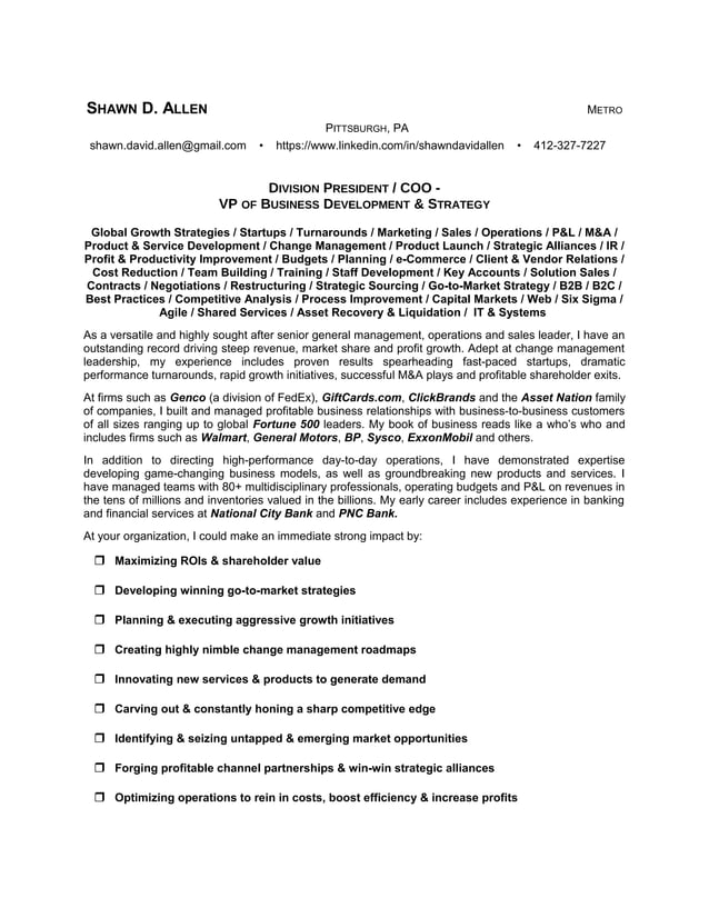 Allen Shawn EXPANDED RESUME - Allen Shawn EXPANDED RESUME 1 638 