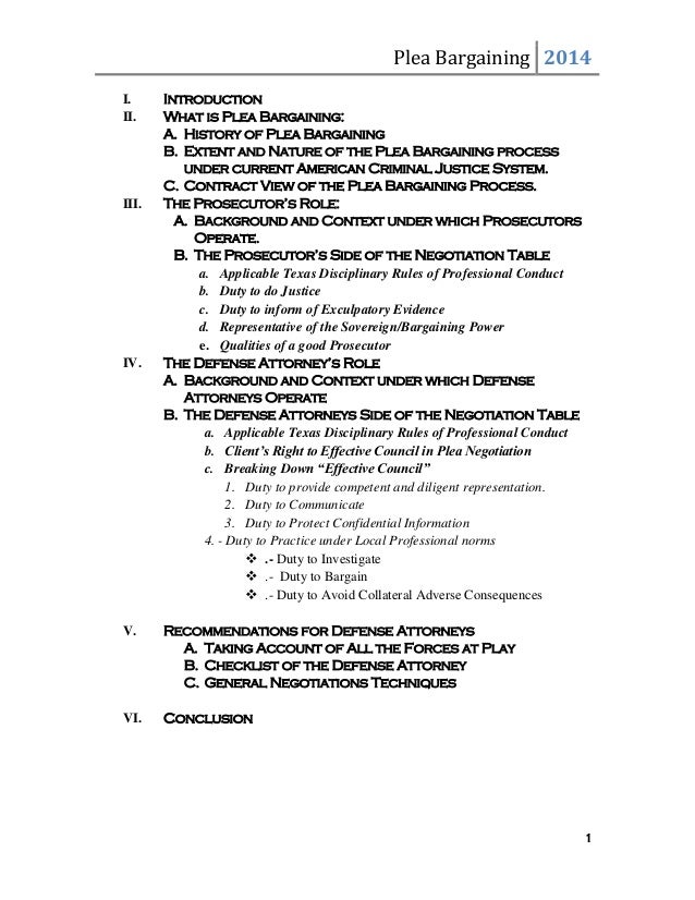 What is plea bargaining picture