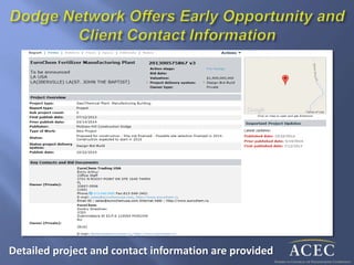 Detailed project and contact information are provided
 