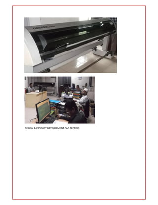 DESIGN & PRODUCT DEVELOPMENT CAD SECTION:
 
