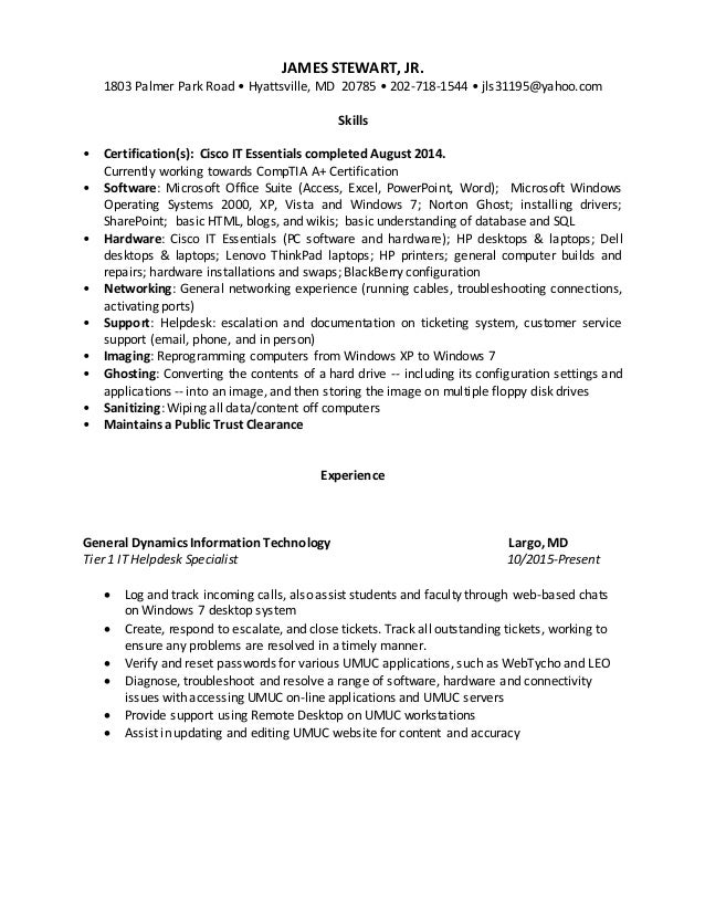 James Stewart Updated Resume