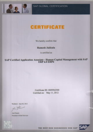 SAP_HCM certificate