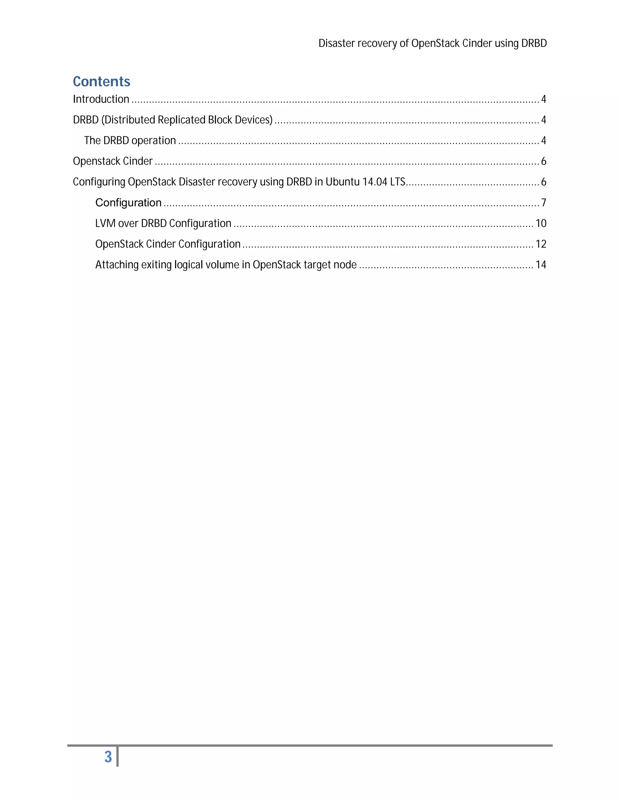 Disaster recovery of OpenStack Cinder using DRBD | PDF