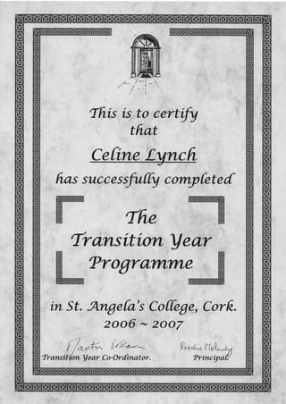 Transition Year 2007