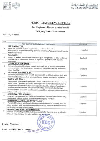 Perrformance Evaluation