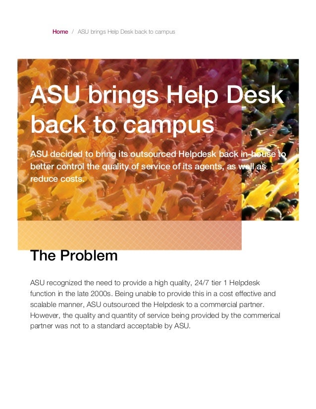 Uto Article On Asu Help Desk Success