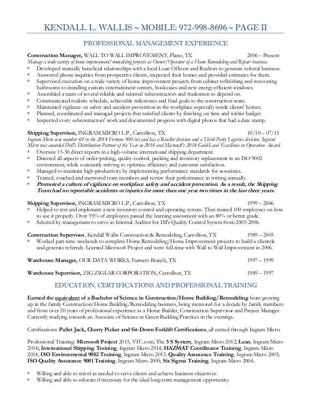 20 Best Home Remodeling Resumes Resumehelp
