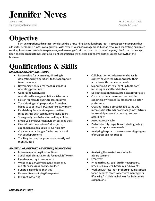 Jennifer's Resume