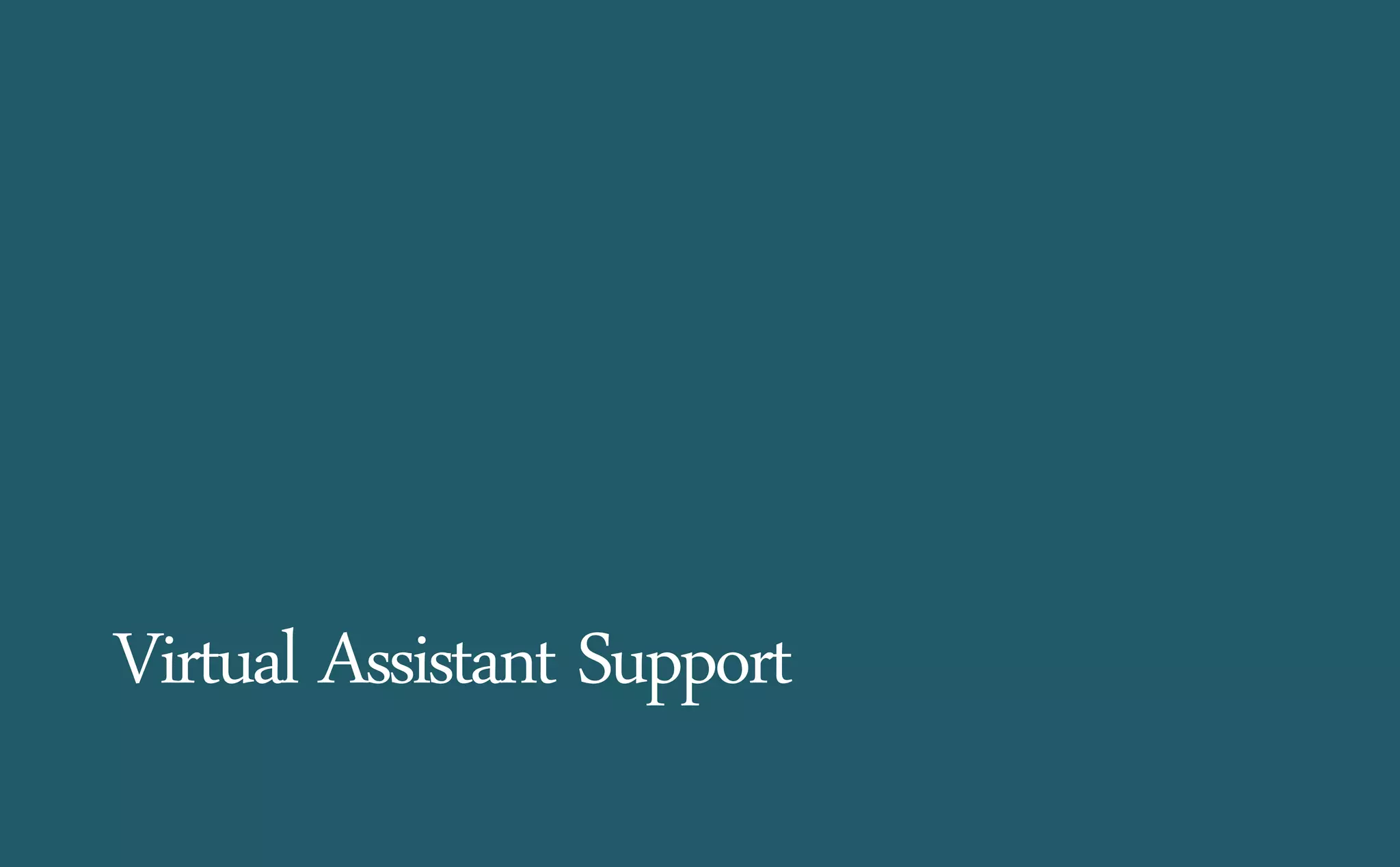 Virtual Assistant Support
 