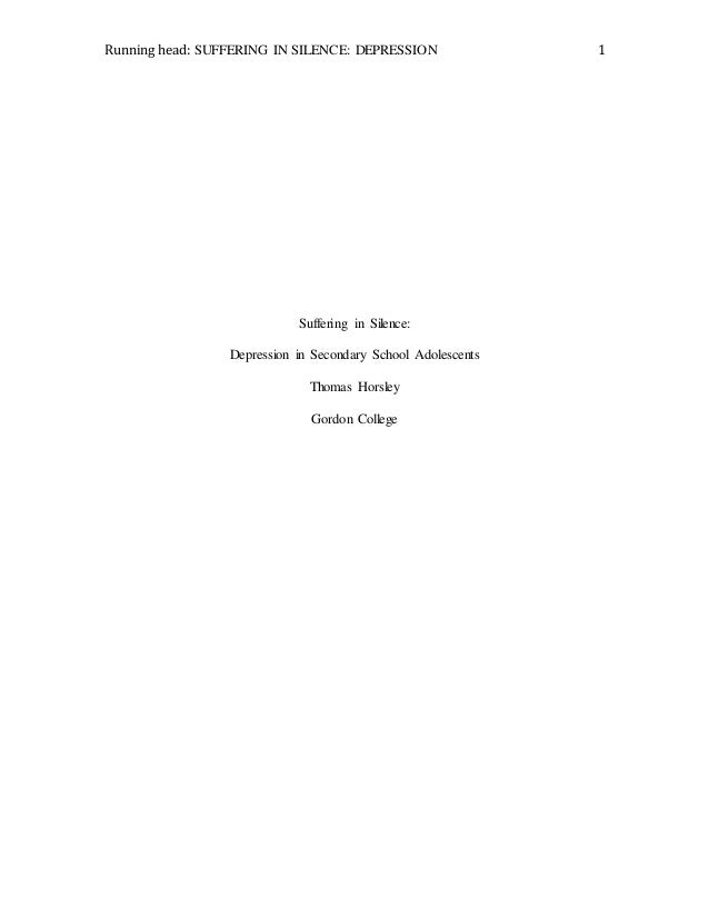 Research paper about depression