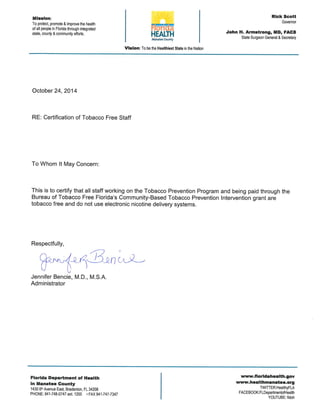 BTFF Application FDOH Manatee