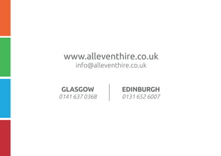 GLASGOW
0141 637 0368
www.alleventhire.co.uk
info@alleventhire.co.uk
EDINBURGH
0131 652 6007
 