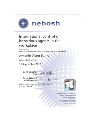 NEBOSH iDip Certificate