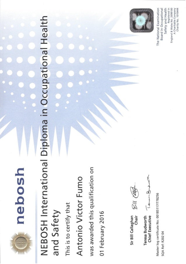 NEBOSH IDip Certificate nebosh-idip-certificate