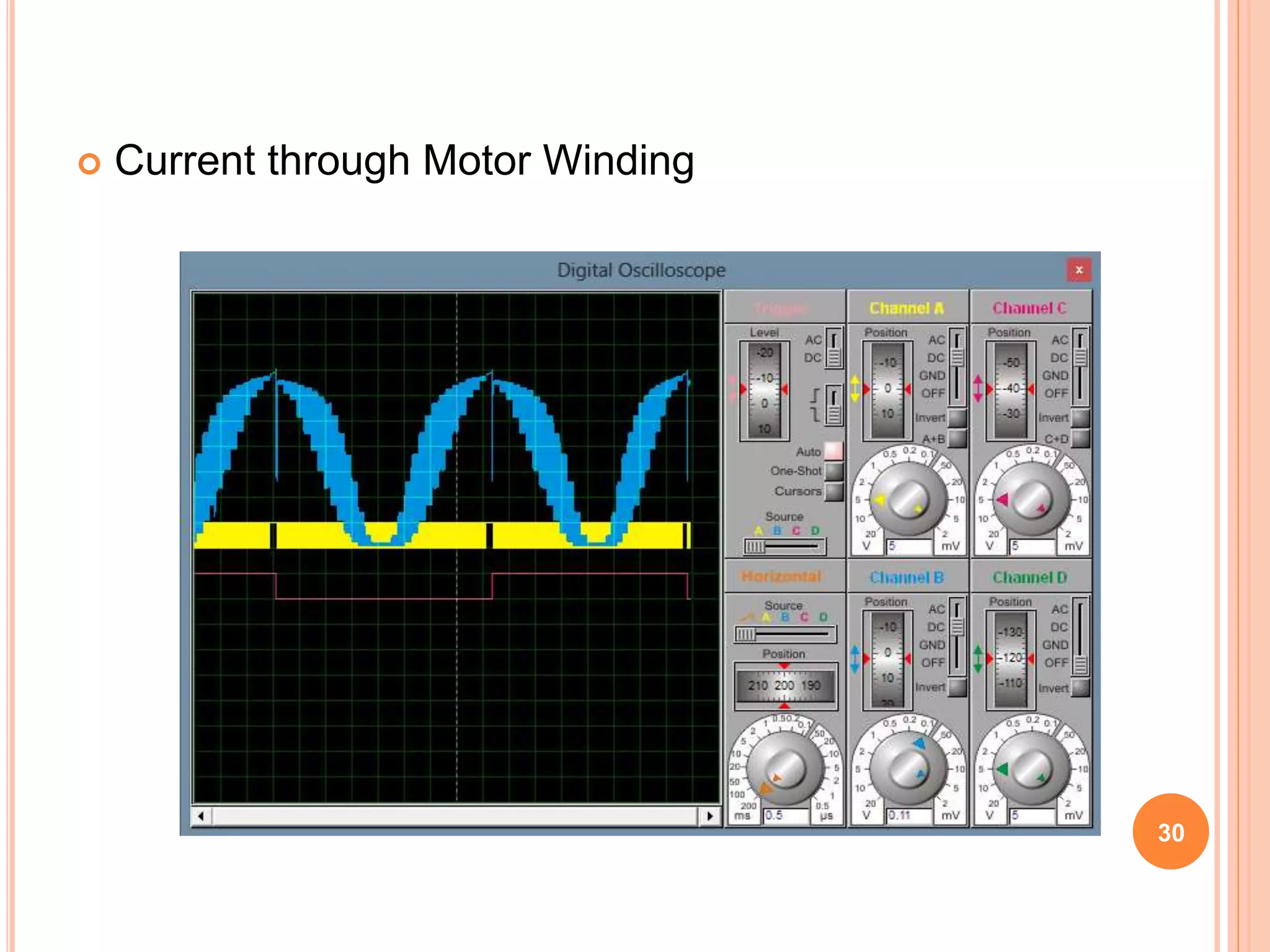  Current through Motor Winding
30
 