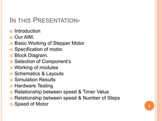 Microstepping of stepper Motor | PPTX