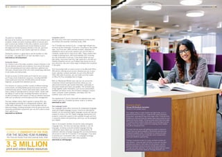 Montana Wright
3rd year BA Broadcast Journalism
Pictured in the Laidlaw Library
The Laidlaw Library is really modern and light inside, so it’s a
great environment to study in. I really like the quirky individual
study areas, especially the big comfy single chairs. It has all of the
facilities you need and there are always spare plug sockets for your
laptop and phone charger. The group study areas have extra-large
PC screens, which makes it easier when you’re working on group
projects. And if you need a break from studying, there’s always
the café on the ground floor.
I’ve never had any issues with getting any books or resources
I need; there are plenty available in the libraries and there are
thousands available online. The libraries on campus are open
every day and most are open really late, which is great when
you’ve got deadlines approaching.
Finding a computer to work on is easy, as there’s clusters all
over campus – some are open 24 hours, so you can use them
whenever you need to. Even when I’m off campus, I use the
Desktop Anywhere service to access my files and resources.
The apps are really useful too; I can see my timetable, get any course
announcements and book classes at The Edge wherever I am.
Academic facilities
We have all the facilities you’ll need to support and enhance your
academic studies and we’re investing millions of pounds each
year to ensure we maintain a first-class academic environment.
From brand new laboratories and lecture theatres to one of
the largest and most impressive libraries in the UK, you’ll find
everything you need for your studies right here on campus.
Visiting the campus is a great way to see the facilities on offer
for yourself – see page 68 for our open day dates or go to
www.leeds.ac.uk/campustours
University Library
Our Library is one of the major academic research libraries in the
UK and attracts students and academics from around the world.
Its rich and growing print and online collections, gathered over
100 years, include some of the UK’s most outstanding collections
of rare books and manuscripts.
As well as access to all the books you’ll need for your course,
you’ll have a host of electronic resources, including 540,000
online books and more than 35,000 online journals at your
fingertips, accessible from wherever you are.
Four libraries on campus provide a variety of different working
environments, including flexible group study areas and silent
individual study spaces. They’re open seven days a week and
have a variety of opening times to suit your needs. Library staff
are always on hand to help, providing information and advice,
as well as academic skills support, to help you develop important
skills such as effective communication and time management.
The new Laidlaw Library, which opened in spring 2015, has
been designed specifically for undergraduate students. With
1,000 seats, dedicated IT zones and study facilities with the
latest technology, including bookable rooms for group work and
interactive presentation equipment, you can find a place to work
that’s right for you.
www.leeds.ac.uk/library
Computers and IT
We have some of the best computing resources in the country
according to the Guardian University Guide, 2016.
Our IT facilities are centred on you – a single login will give you
access to all the University’s IT services, including our two mobile
apps. You’ll find over 1,800 centrally provided, networked PCs
available for you to use across campus; you can find them in
computer clusters and in most of our cafés. These clusters have
a range of opening hours, with some available 24/7, ensuring
you can study when it suits you. If you would rather use your
own laptop, most areas have free, high-speed wi-fi, and with our
Desktop Anywhere service, you’ll always have secure access to
your resources, files and a wide range of software from anywhere
in the world.
You’ll be provided with an email account on the Microsoft Office
365 service, offering secure access, wherever you are, to your
email, calendar, contacts and tasks. As part of the Microsoft
Office 365 suite of services, you can install up to five copies
of Office Pro Plus completely free of charge.
With our Blackboard Mobile Learn app you can access the
University’s Virtual Learning Environment, where you can
view announcements, get module information, participate in
discussion boards and check your grades. The UniLeeds app
brings together useful information, such as your personalised
timetable and library record, the full library catalogue, campus
maps, computer cluster availability, information from the
students’ union, and much more.
Our experienced IT Service Desk staff are available seven days
a week to give you IT support by phone, email or in person.
www.leeds.ac.uk/it
The Language Centre
Our Language Centre offers resources for independent language
study and English language courses. If you’re an international
student, our pre-sessional English language courses will help you
prepare for study in the UK. English language development and
academic study skills support is also available through part-time
in-sessional classes and workshops, which you can do alongside
your degree.
Open to all students, facilities include the newly redesigned
Language Zone. The Zone has learning materials in over 45
languages, including computer-assisted language learning,
a dedicated space where you can study independently, an
extensive collection of foreign language films and documentaries,
and access to over 50 TV channels in 20 languages. If you want
to practise your conversation skills, our Language Exchange
Scheme can put you in touch with native speakers.
www.leeds.ac.uk/languages
14 ■ UNIVERSITY OF LEEDS UNDERGRADUATE PROSPECTUS 2017 ■ YOUR LEEDS Be inspired	 www.leeds.ac.uk ■ 15
 