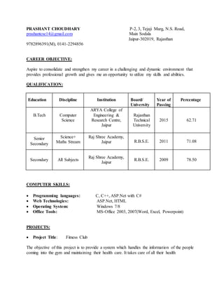 PRASHANT CHOUDHARY P | PDF